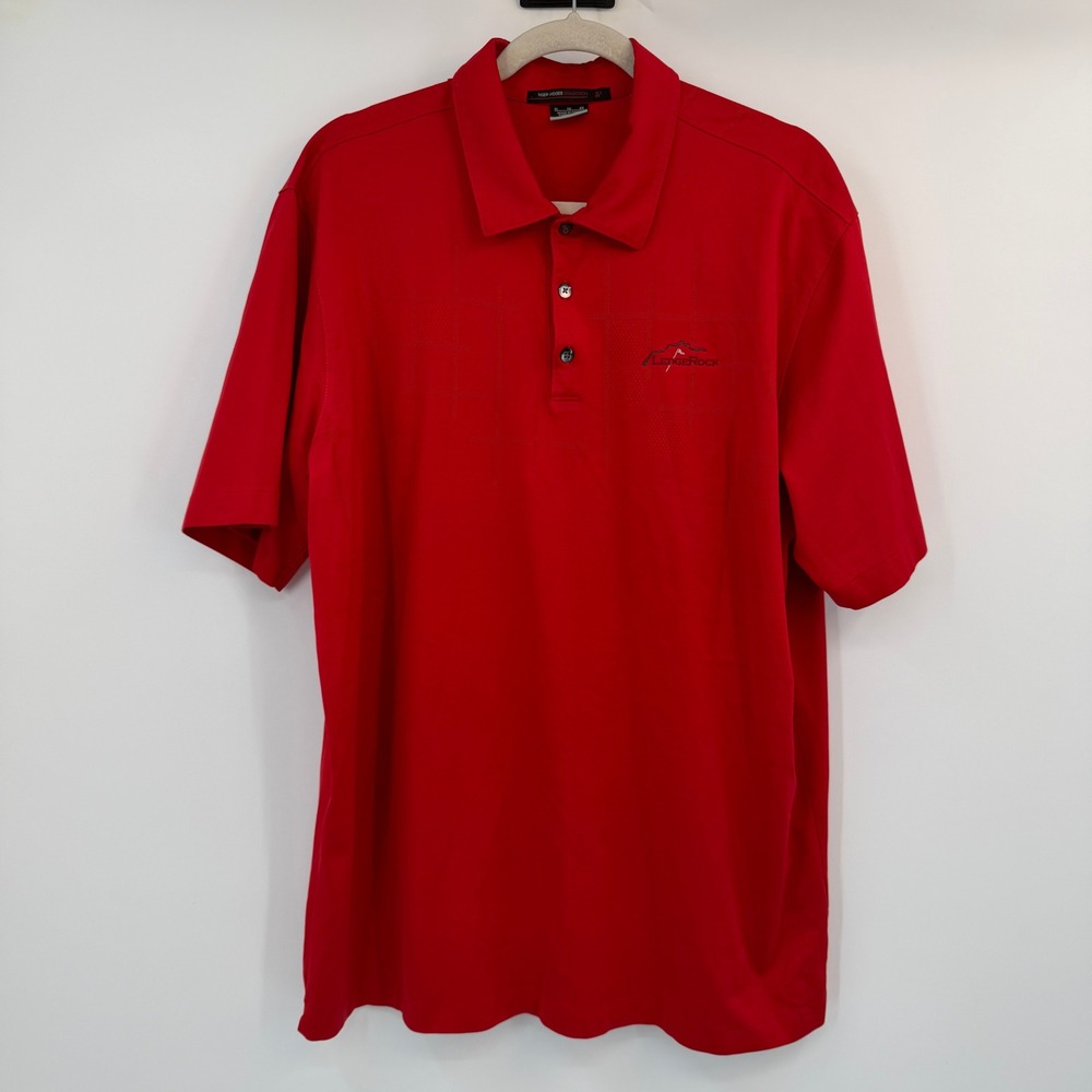 Tiger Woods‎ Collection Red Dri-FIT Golf Polo Shirt LedgeRock XL Mens